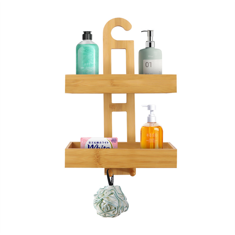 Rebrilliant Leller Hanging Bamboo Shower Caddy Wayfair